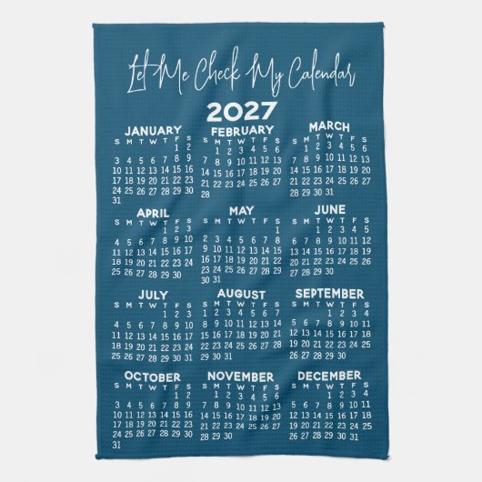 2027 Jaarkalender - Laat me mijn Theedoek (Verticaal)