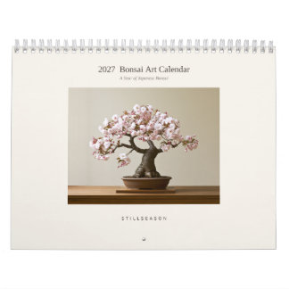 2027 Japanse Bonsai Kunst Wandkalender - 12 Maande Kalender