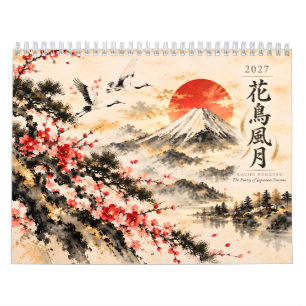 2027 Japanse Kunstkalender - Kacho Fugetsu Kalender