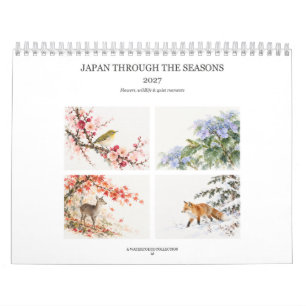 2027 Japanse Seizoenen Watercolor Natuurkalender Kalender