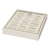 2027 Kalender #3 Vier rijen, Drie kolommen, Naam Rubberstempel (Stempel)
