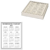 2027 Kalender #3 Vier rijen, Drie kolommen, Naam Rubberstempel (Gestempeld)