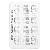 2027 Kalender Aangepaste Tekst Wit Magneet (Verticaal)