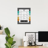 2027 Kalender - Basic Zwart Wit Minimaal Poster (Thuiskantoor)
