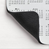 2027 Kalender Bedrijfslogo Tekst Grijs Wit Muismat (Hoek)