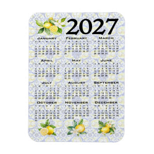 2027 Kalender Citroenen Italiaans Mediterraan Tege Magneet