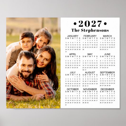 2027 Kalender Een Foto Persoonlijke Poster (Voorkant)