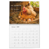 2027 Kalender Een Moederhen Siert Met Haar Vleugel (Jan 2027)