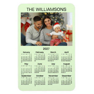 2027 Kalender Familie Foto Naam Flexibele Magneet