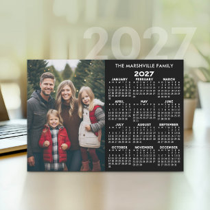 2027 Kalender - Foto Jaaroverzicht Modern Feestdagenkaart