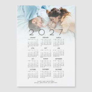 2027 Kalender Foto Nieuwe Baby Gelukkig Nieuwjaar