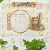 2027 Kalender Handdoek Langs een Landelijke Laan (Gevouwen)