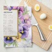 2027 Kalender Handdoek Pansy Viooltjes (Quarter Fold)