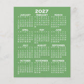 2027 Kalender - Hele Jaar Basis - Plat Vellen Papi (Voorkant)