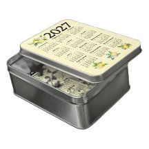 2027 Kalender Italiaanse stijl citroenen geel
