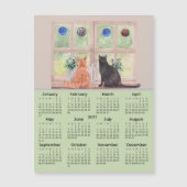 2027 Kalender Katten in de Raam Kalender Magneet (Voorkant)