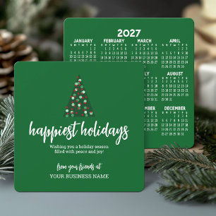 2027 Kalender Kerstboom Modern Zakelijk Logo Feestdagenkaart