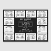 2027 Kalender - logo Contact Info Zwart - Magneet (Voorkant)