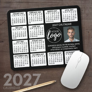 2027 Kalender - logo, fotobedrijf Muismat