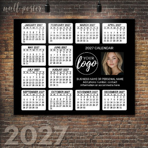2027 Kalender - logo, fotobedrijf Poster