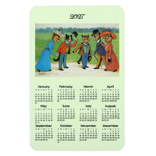 2027 Kalender Louis Wain Katten Flexibele Magneet