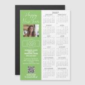 2027 Kalender MAGNEET - logo, QR-code, Foto Plus (Voorkant / Achterkant)