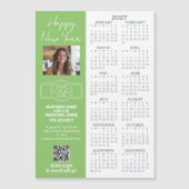 2027 Kalender MAGNEET - logo, QR-code, Foto Plus (Voorkant)