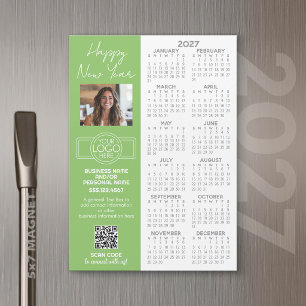 2027 Kalender MAGNEET - logo, QR-code, Foto Plus