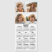 2027 Kalender met 4 Foto Collage - Moderne Magneet (Voorkant)