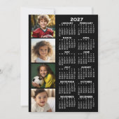 2027 Kalender met 4 Foto Collage op Kaart (Voorkant)
