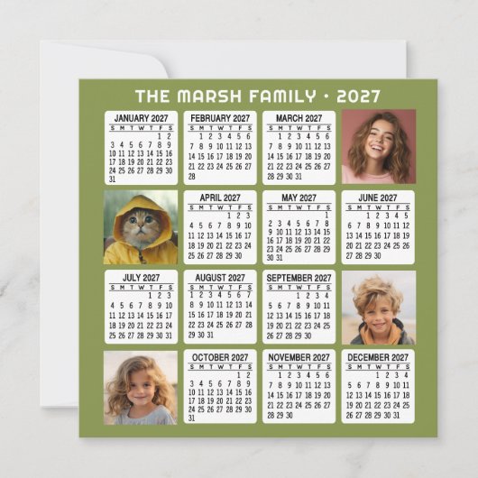 2027 Kalender met 4 foto's (Voorkant)