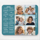 2027 Kalender met 6 foto collage Muismat (Voorkant)