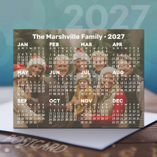 2027 kalender met achtergrond foto feestdagenkaart
