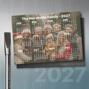 2027 Kalender met achtergrond foto magnetische kaa