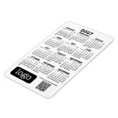 2027 Kalender met bedrijfslogo en QR-code Magneet (Linkerzijde)