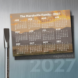 2027 Kalender met Bergen - Magnetische Kaart
