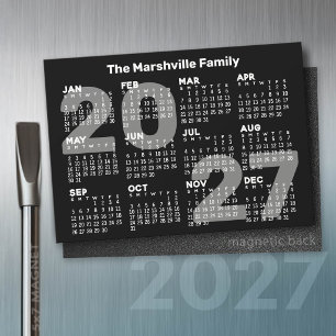 2027 Kalender met extra tekst - magnetische kaart