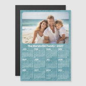 2027 Kalender met foto aangepaste tekst magnetisch (Voorkant / Achterkant)