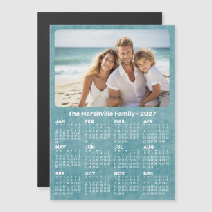 2027 Kalender met foto aangepaste tekst magnetisch