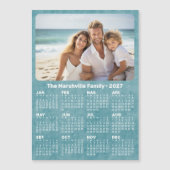 2027 Kalender met foto aangepaste tekst magnetisch (Voorkant)