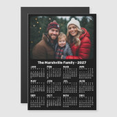 2027 Kalender met foto aangepaste tekst magnetisch (Voorkant / Achterkant)