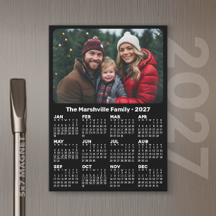 2027 Kalender met foto aangepaste tekst magnetisch