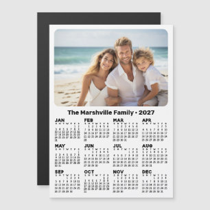 2027 Kalender met foto aangepaste tekst magnetisch