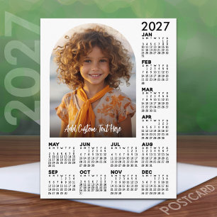 2027 Kalender met Foto - Hele Jaar Briefkaart