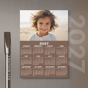 2027 Kalender met Foto - Hele Jaar Magnetische Kaa