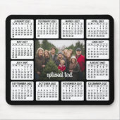 2027 Kalender met foto in het midden Zwart Wit Muismat (Voorkant)