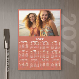 2027 Kalender met foto jaaroverzicht Moderne magne