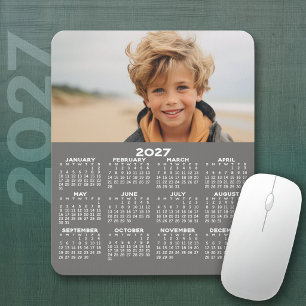 2027 Kalender met Foto - Jaaroverzicht Verticaal Muismat