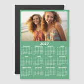 2027 Kalender met Foto Minimal Modern Magneet (Voorkant / Achterkant)