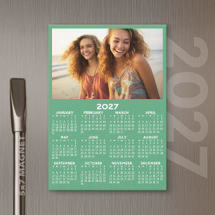 2027 Kalender met Foto Minimal Modern Magneet
